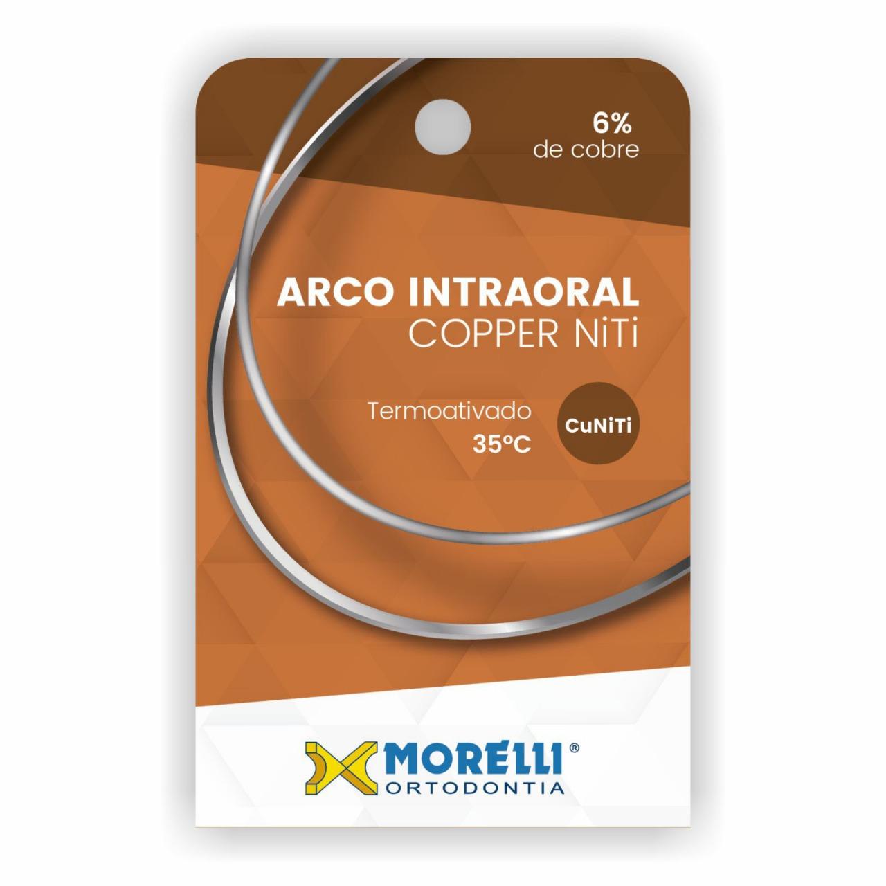 ARCO COPPER NITI 35°C RETANGULAR 014x.025 SUPERIOR- REF 50.62.150 - MORELLI