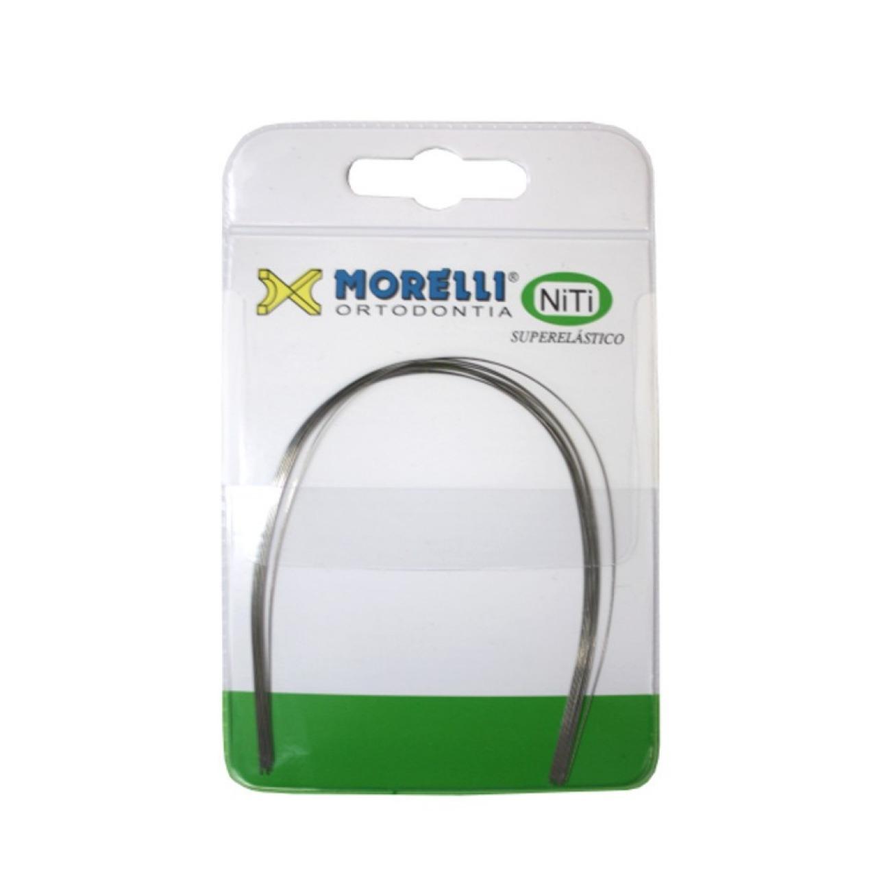 ARCO NITI SUPERELÁSTICO RETANGULAR 0.019x0.025 PEQUENO - REF. 50.82.014 - MORELLI