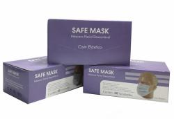 MÁSCARA DESCARTÁVEL BRANCA COM 50 - SAFE MASK